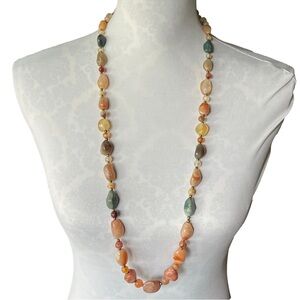 Boho Gemstone Travelers Necklace | Gypsy Festival Statement Jewelry